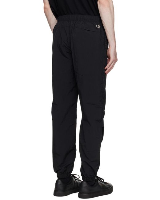 Fred Perry Black T4512 Trousers for men