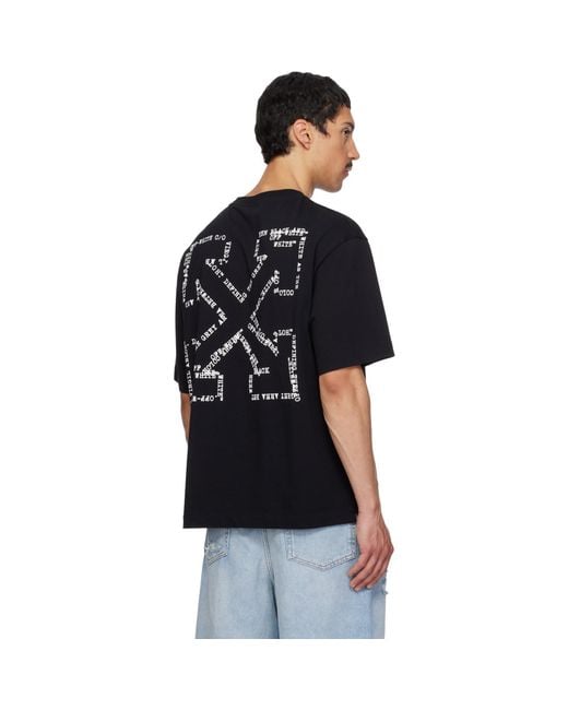 Off-White c/o Virgil Abloh Black Type Machine Arrow Skate T-Shirt for men