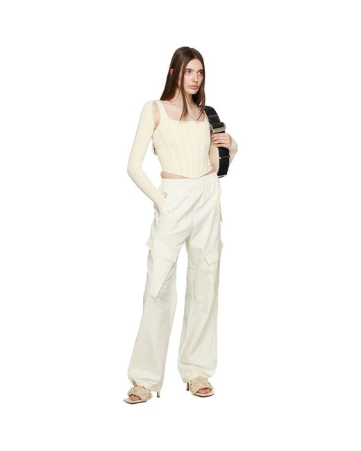 Dion Lee Natural Beige Pointelle Tank Top