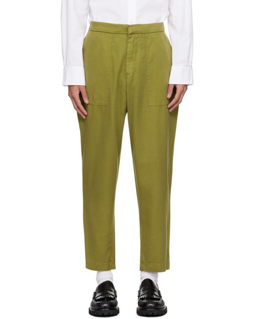 Officine Generale Green Paolo Trousers for men