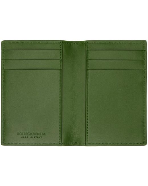Bottega Veneta Green Flap Card Case for men