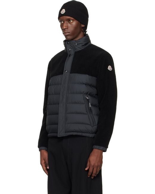 Moncler Black Mistral Teddy Short Down Jacket for men