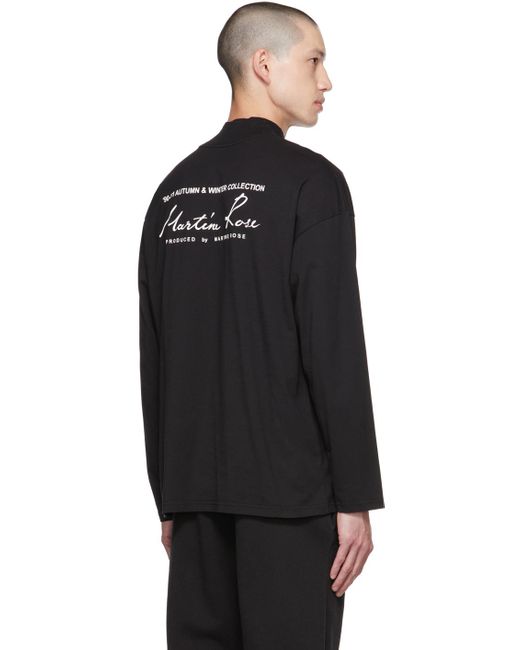 Martine Rose Black Printed Long Sleeve T-shirt for men