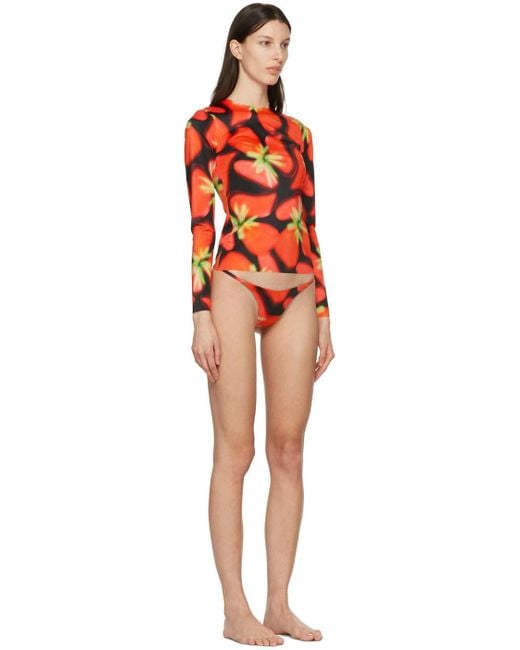 Louisa Ballou Multicolor Black & Red Surfer's Paradise Bikini