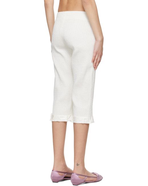 Super Yaya White Off- Pantacourt Audrey Trousers