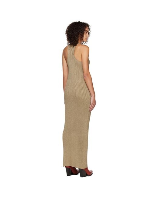 Stella McCartney Black Gold Sparkle Maxi Dress