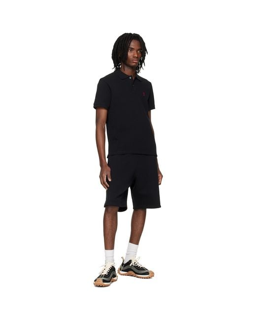 AMI Black Mirage Mesh Sneakers for men