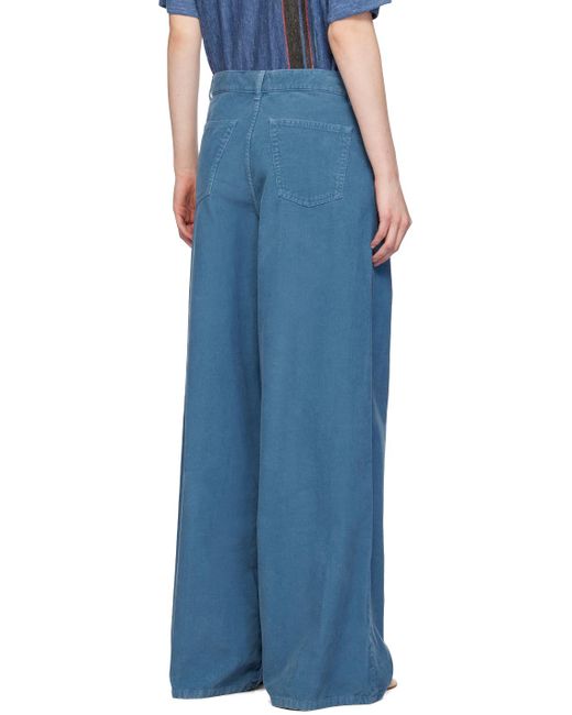 The Row Blue Chani Trousers