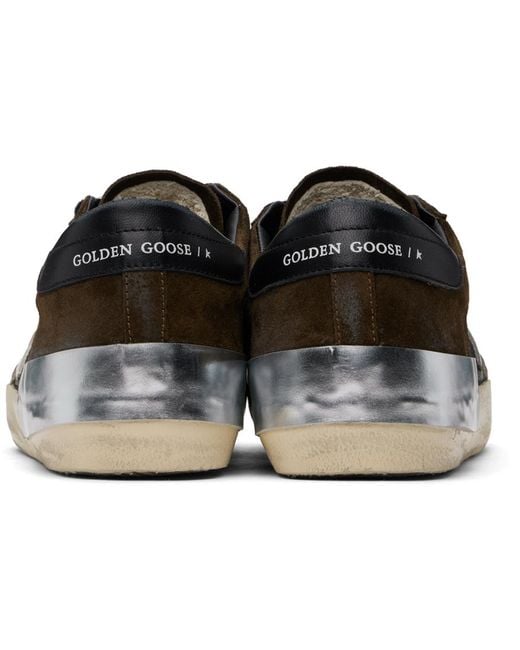 Golden Goose Deluxe Brand Black & Brown Super-star Penstar Sneakers for men