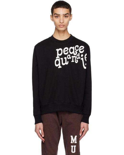 Museum of Peace & Quiet Black Museum Of Peacequiet Etched Sweatshirt for men