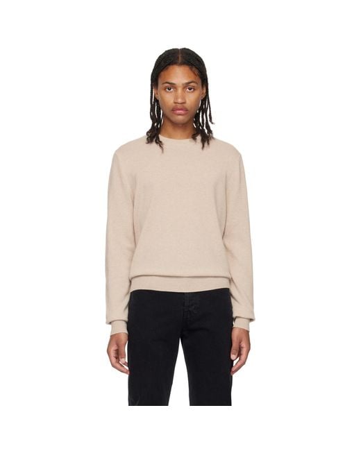 The Row Black Beige Benji Sweater for men