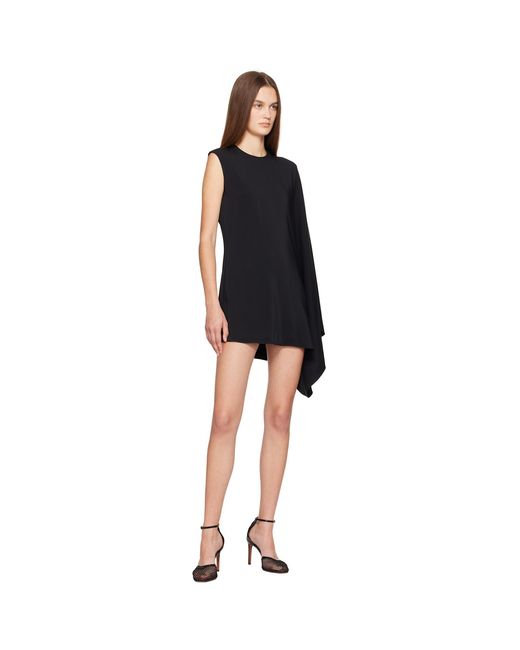 Alaïa Black Asymmetric Kaftan Minidress