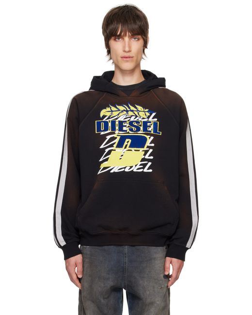 メンズ DIESEL S-roxt-hood-stripe フーディ Black