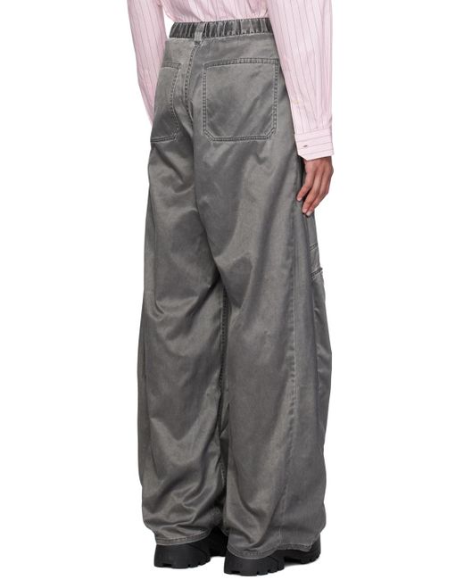Pantalon gris à fronces Y. Project pour homme en coloris Black