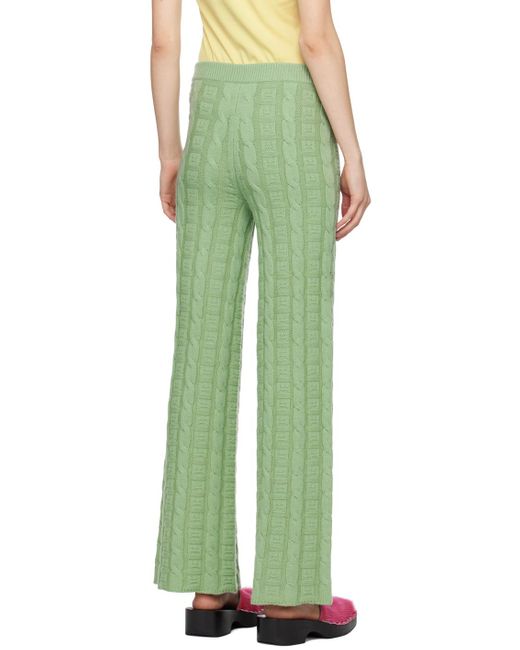Acne Green Cable Trousers