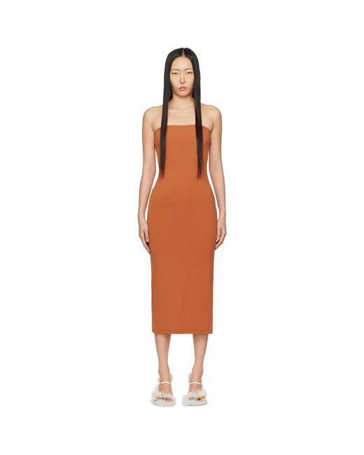 Miaou Black Orange Lila Midi Dress