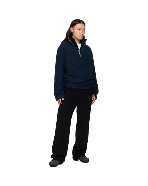 Rier Blue Fleece Sweater for men
