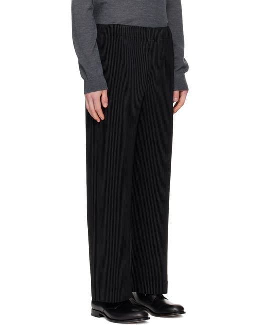 Homme Plissé Issey Miyake Black Monthly Colors October Trousers for men