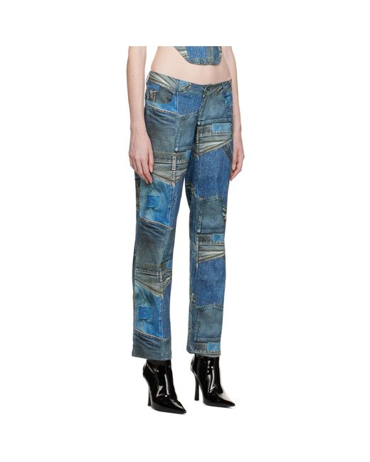 Miaou Blue Atlas Trousers