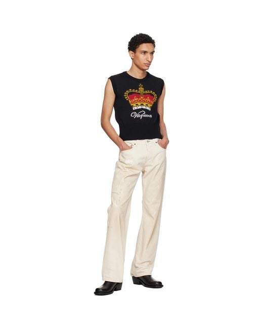 VAQUERA Black Crown Vest for men
