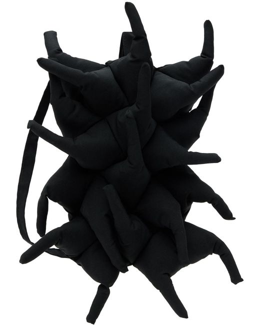 Mini sac pincho noir PAULA CANOVAS DEL VAS en coloris Black