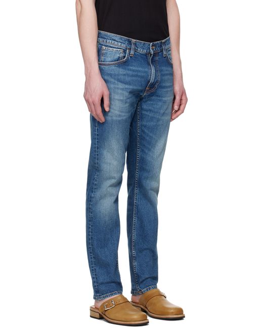 メンズ Nudie Jeans ブルー Lean Dean ジーンズ Blue