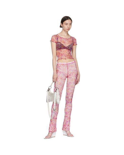 Priscavera Pink Nylon Lounge Pants