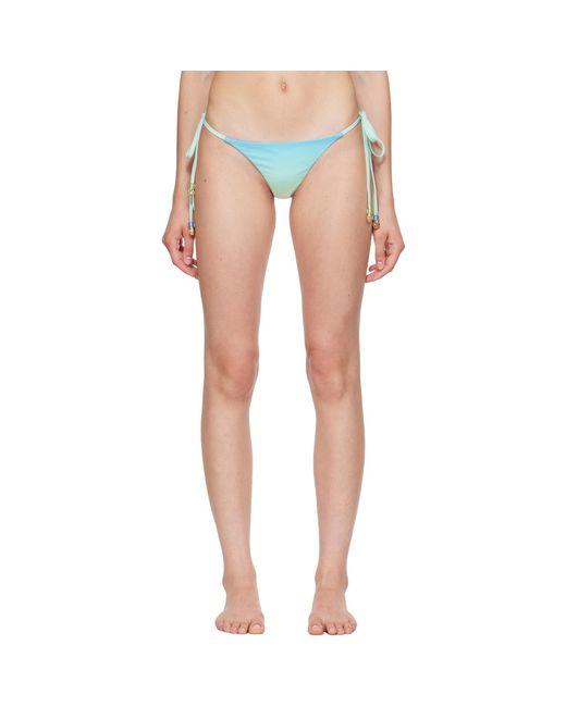 Casablanca Blue Gradient String Beaded Bikini Bottom