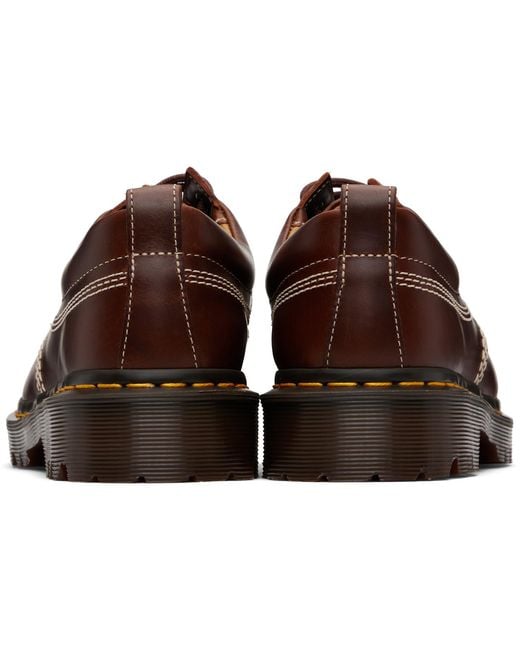 Dr. Martens Brown Lowell Leather Moc Toe Derbys for men