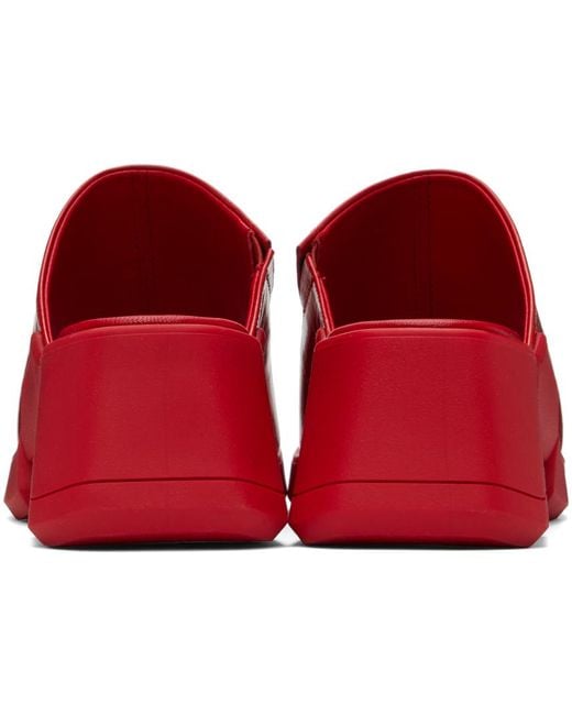Miista Red Clarin Mule Sandals