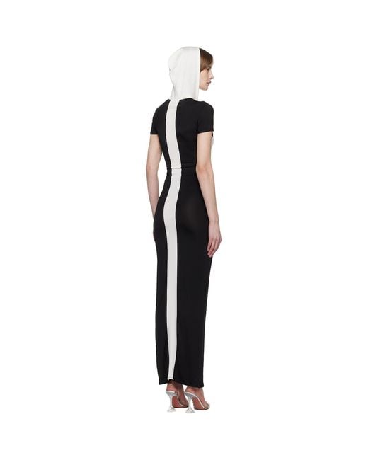 Jean Paul Gaultier Black 'The Chevrons' Maxi Dress