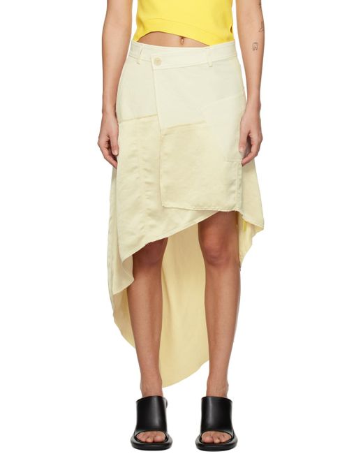J.W. Anderson Multicolor Off-white Asymmetric Midi Skirt
