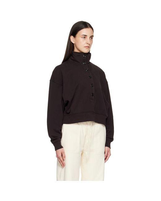 Citizens of Humanity Black Mirelle Funnel Neck Polo