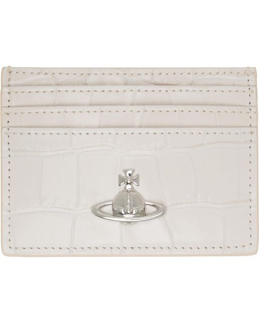 Vivienne Westwood White Off- Flat Card Holder