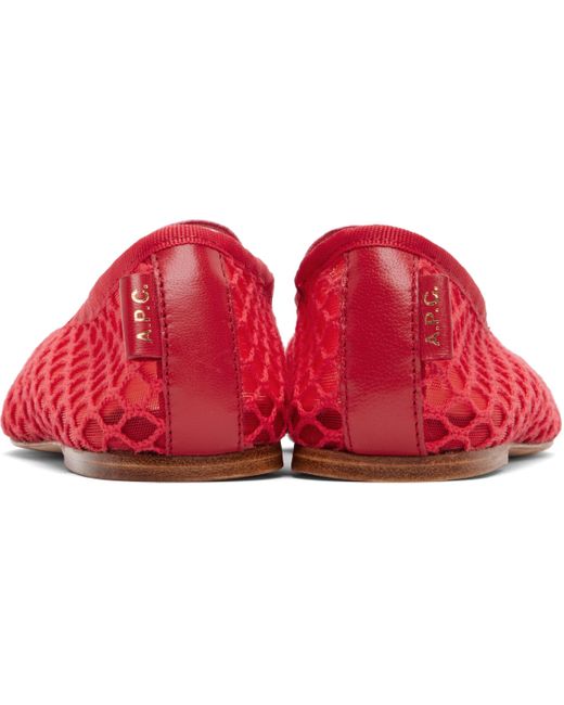 Ballerines Swan Rouges A.P.C. en coloris Red