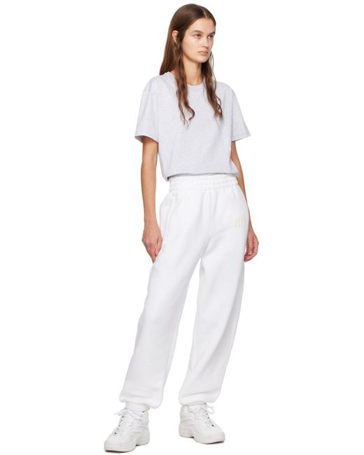 T By Alexander Wang White Gray Bonded T-shirt
