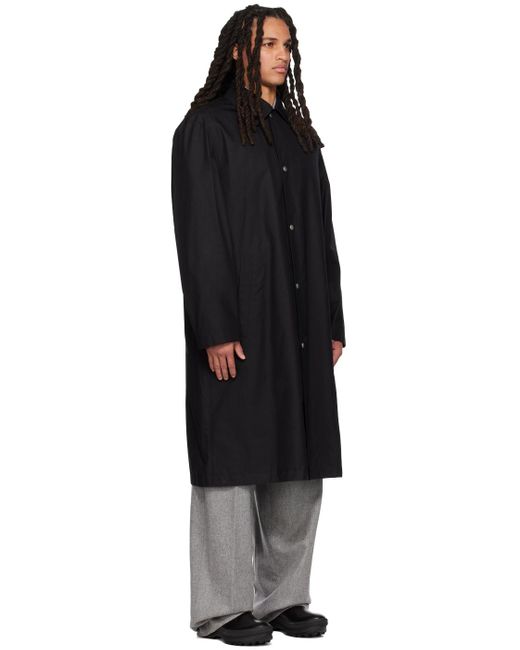 Jil Sander Black Printed Coat for men
