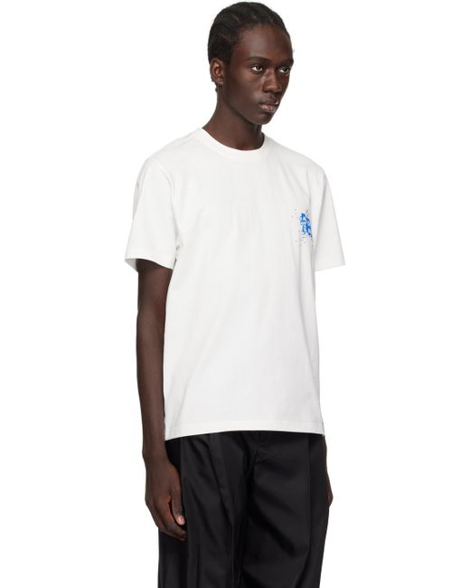 Adererror White Crystal-cut T-shirt for men