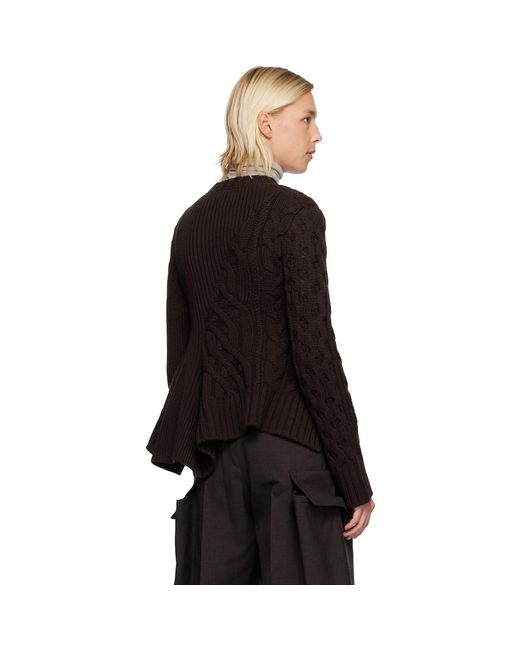 Sacai Black Wool Knit Sweater