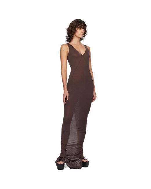 Rick Owens Black Temple V Tank Maxi Dress