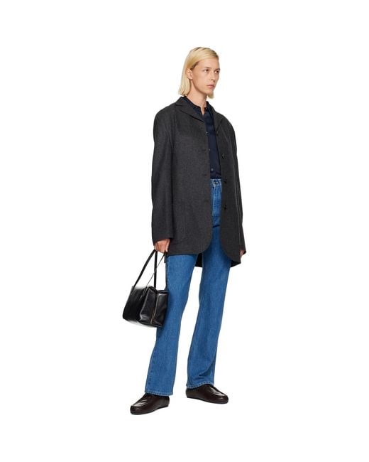Jil Sander Black Wool Flannel Blazer