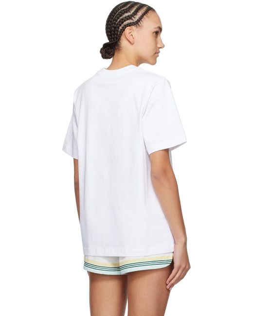 T-shirt blanc à image à logo Casablancabrand en coloris White