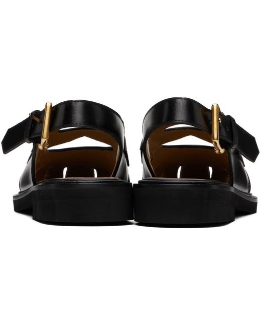 Thom Browne Black Slingback Cutout Sandals for men