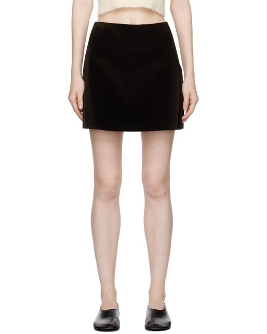 Low Classic Black A-line Miniskirt