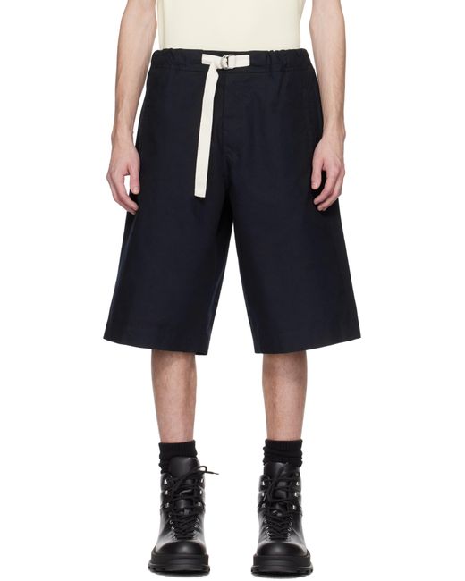 Jil Sander Black Organic Cotton Bermuda Shorts for men