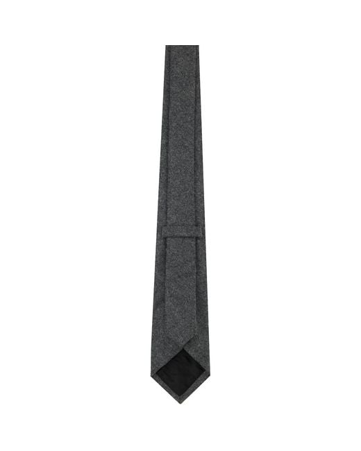 Bottega Veneta Black Light Wool Flannel Tie for men