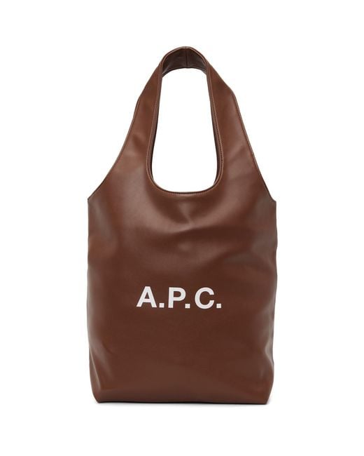 A.P.C. Brown Ninon Small Tote for men