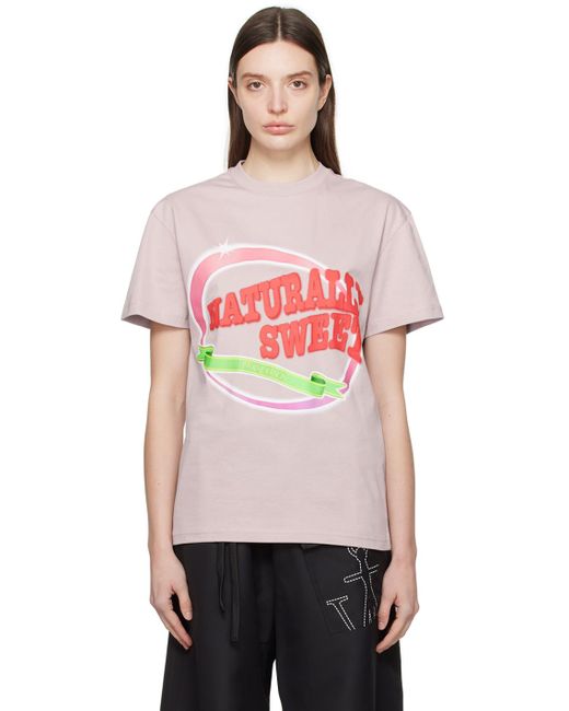 J.W. Anderson Red Purple 'naturally Sweet' T-shirt