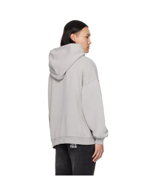 Ksubi Gray Blasted Hoodie for men