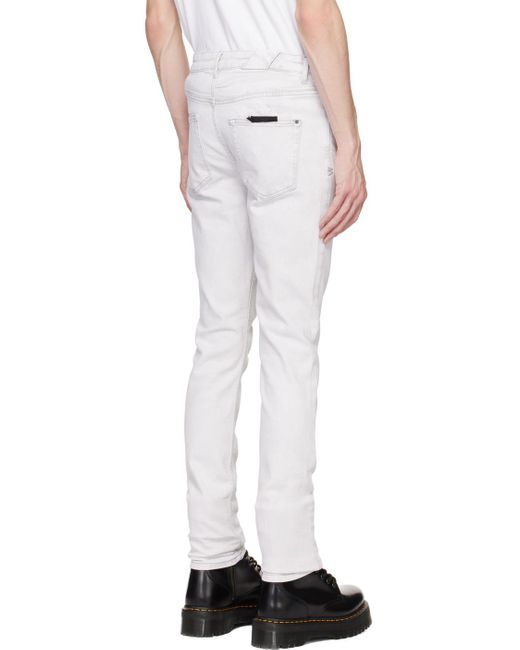 Ksubi White Gray Chitch Habits Jeans for men